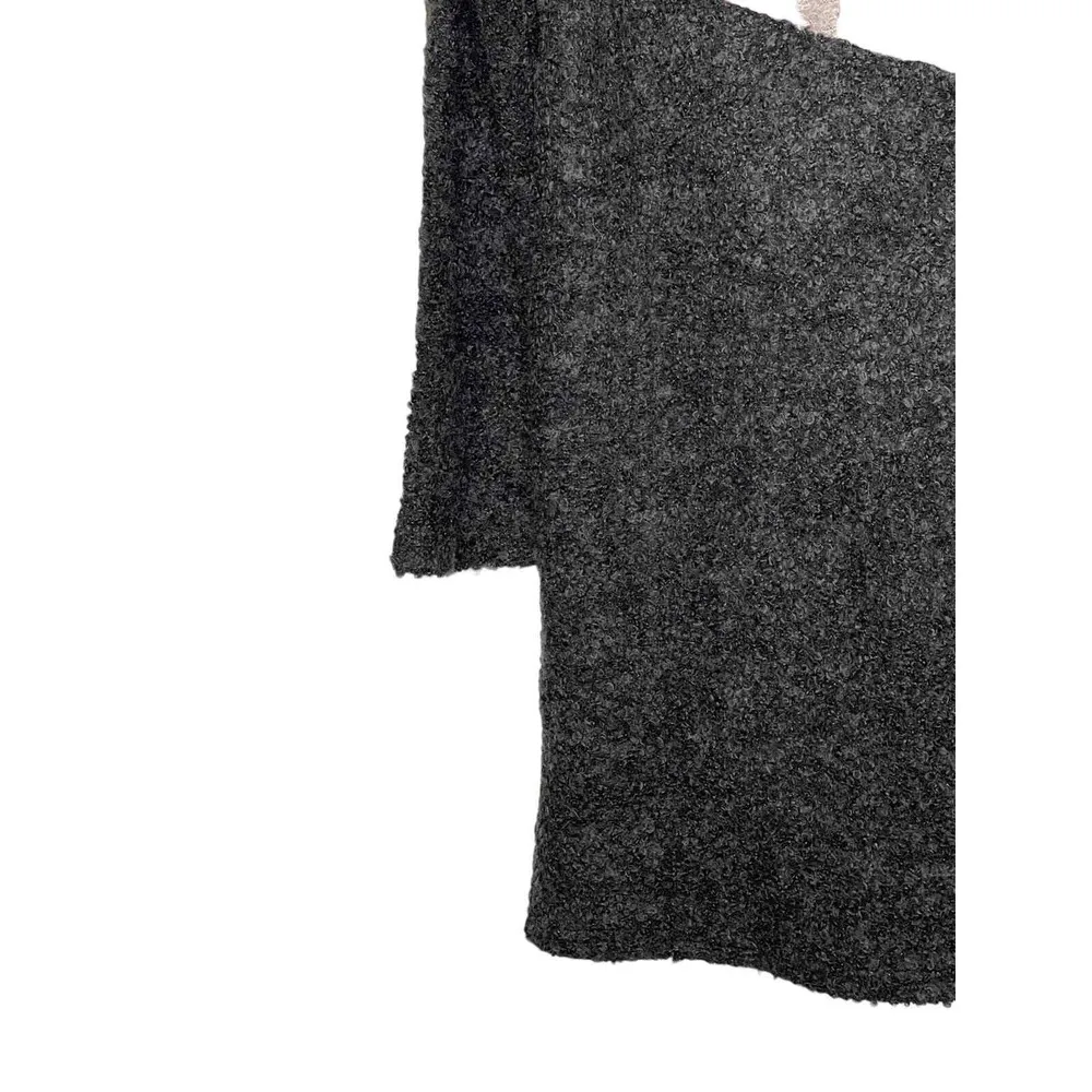 THML Women's Sweater Dress Chevron Cowl Knit Boxy Fit Pullover Grey/Tan Large - Image 6