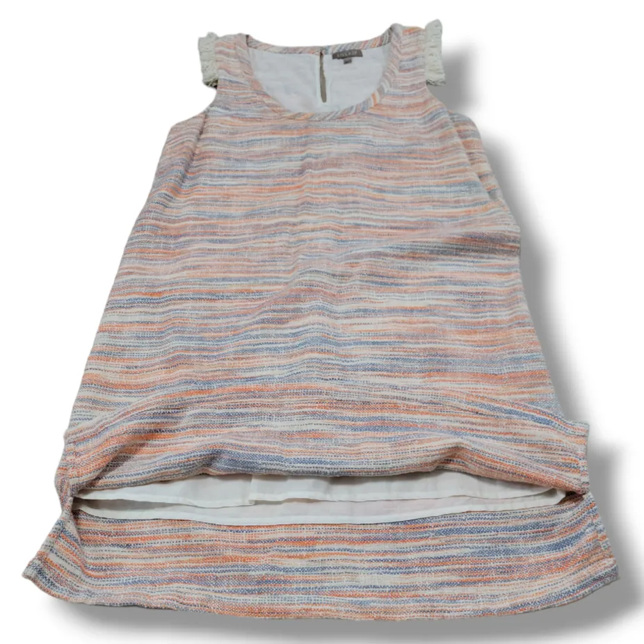 Lilla P Dress Size Small A-Line Dress Tweed Woven Knit Dress Sleeveless Colorful Multicolor Dress - Image 4
