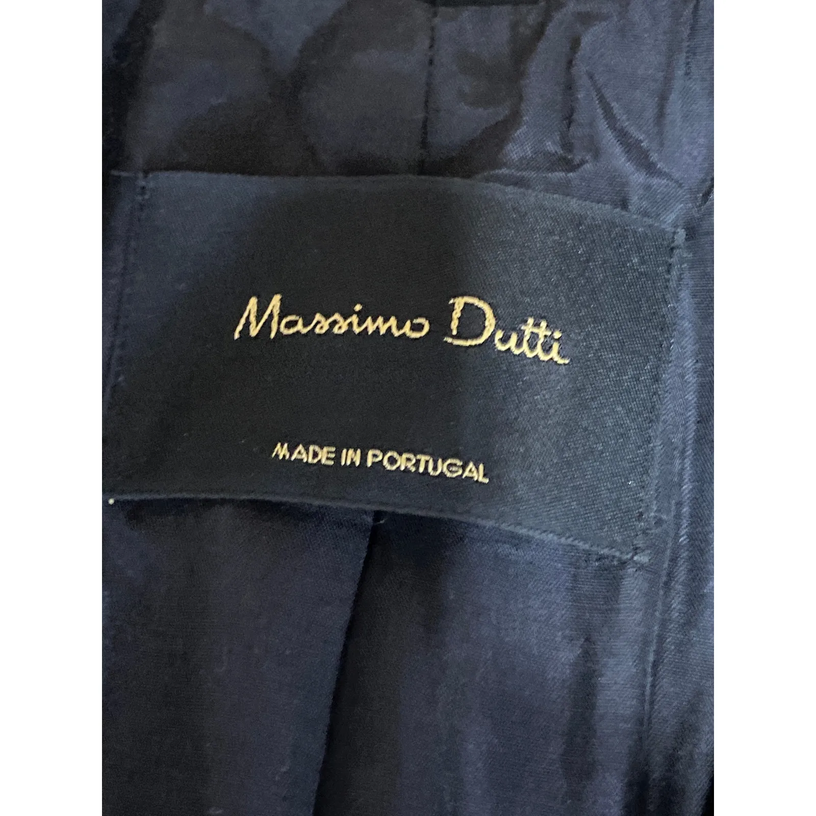 Massimo Dutti Black Pinstriped Double Breasted Long Sleeve Blazer Coat Jacket 10 - Image 3