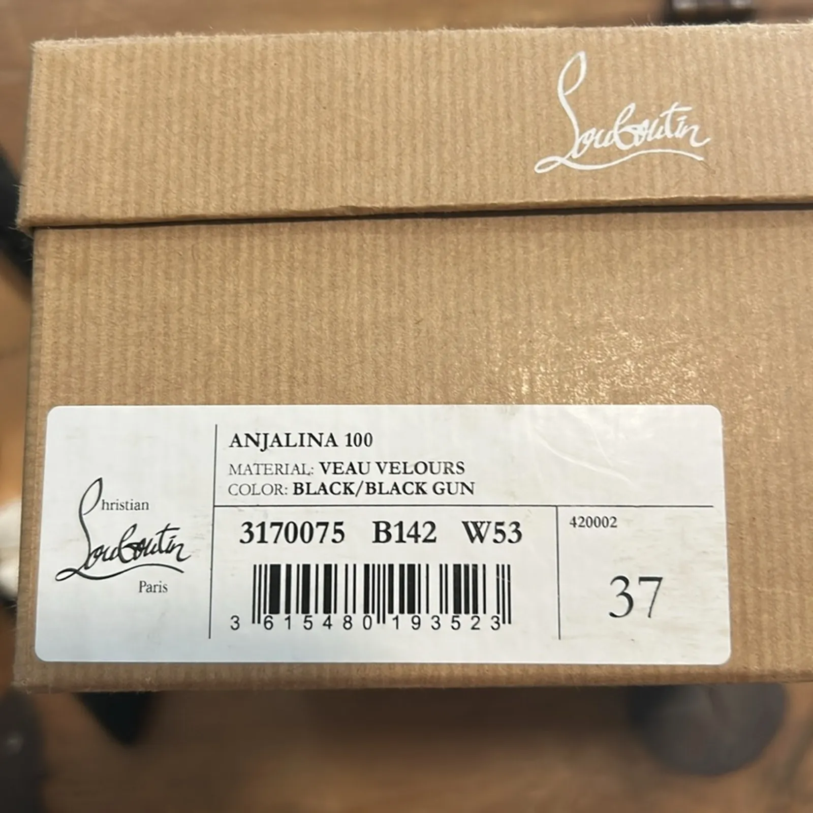 CHRISTIAN LOUBOUTIN Veau Velours Anjalina 100 Pumps size 37 - Image 2