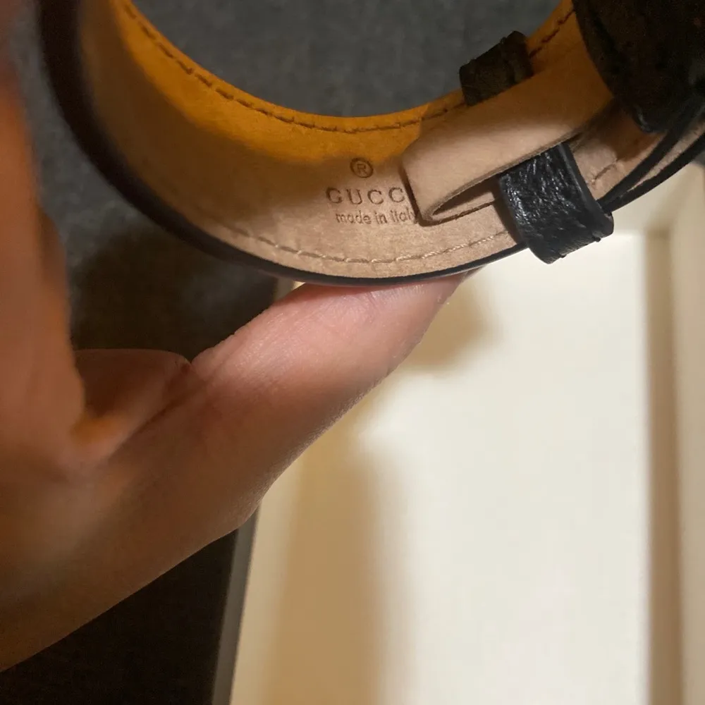 Gucci leather framed GG bracelet - Image 4