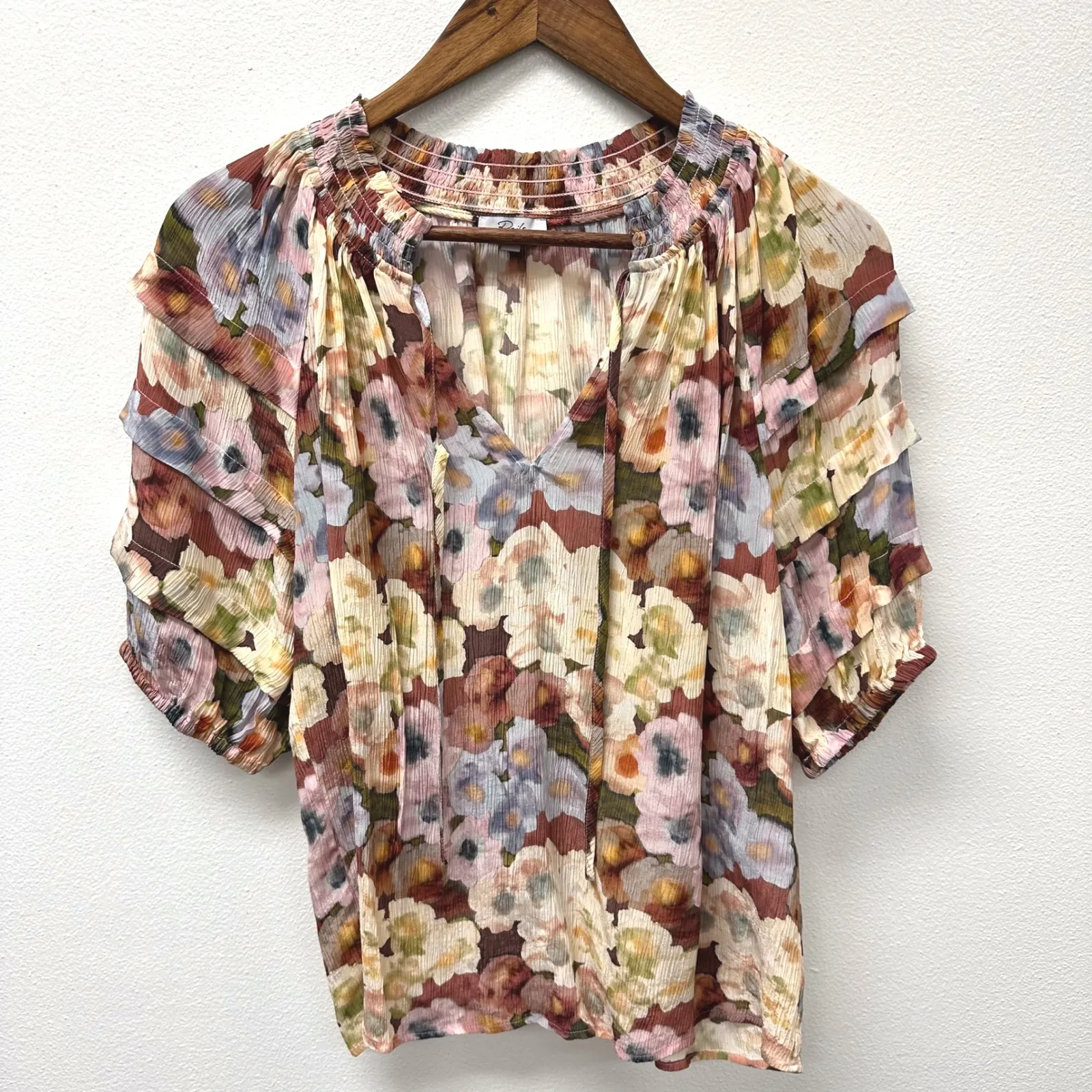 Rails Paris‎ Blouse in Painted Floral Multicolor Size S - Image 2