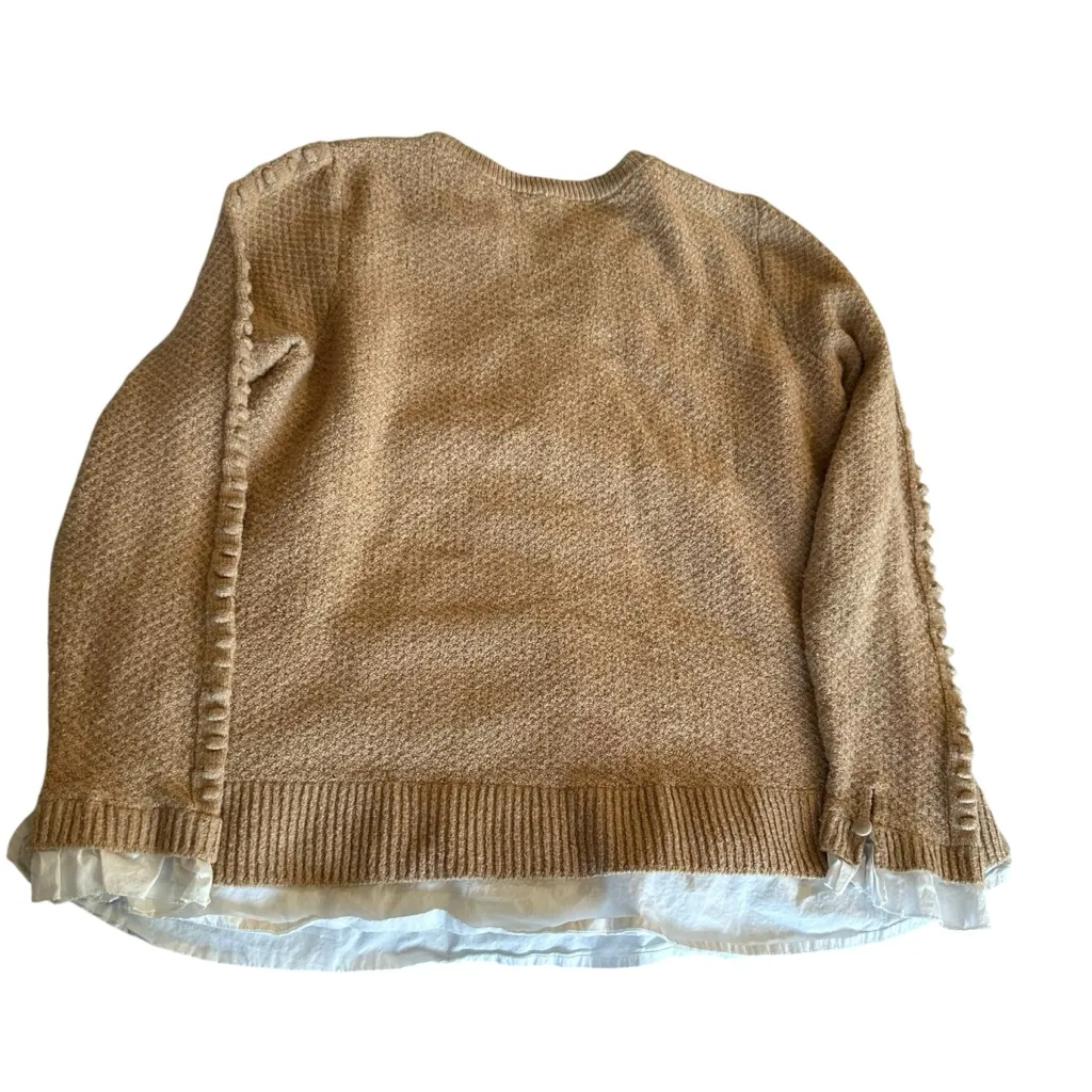 Charter Club Women's Tan Crew Neck Sweater - Image 2
