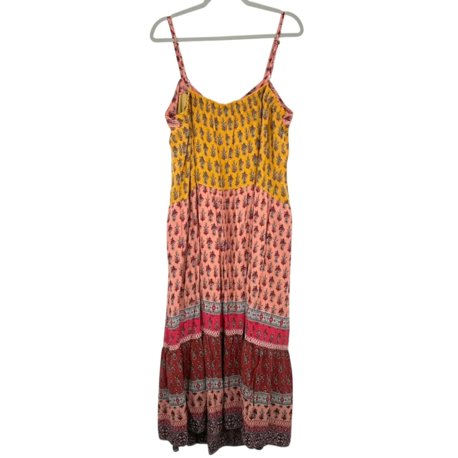 Knox Rose XXL Sleeveless Maxi Dress Floral Print Tiered Casual‎ Summer Boho - Image 3