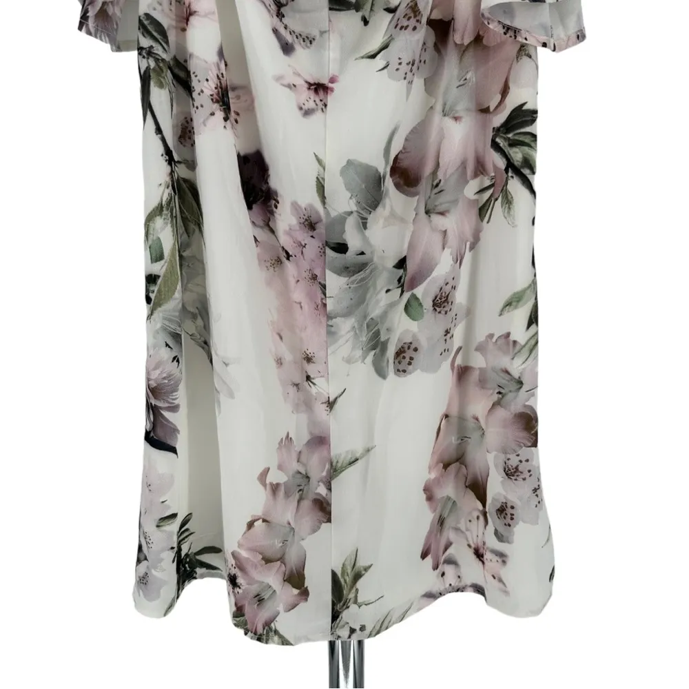 Lulu’s Dream of You Ivory Floral Print Off-the-Shoulder Shift Dress size S NWT - Image 8
