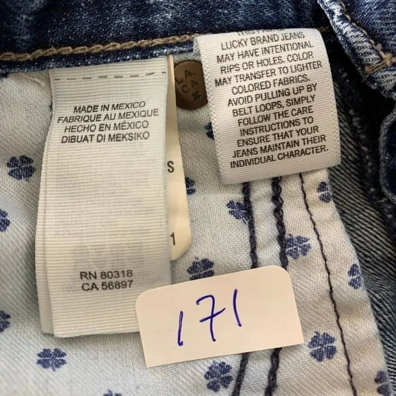 Lucky Brand Womens Slim Jeans Blue Distress 26 - Image 6