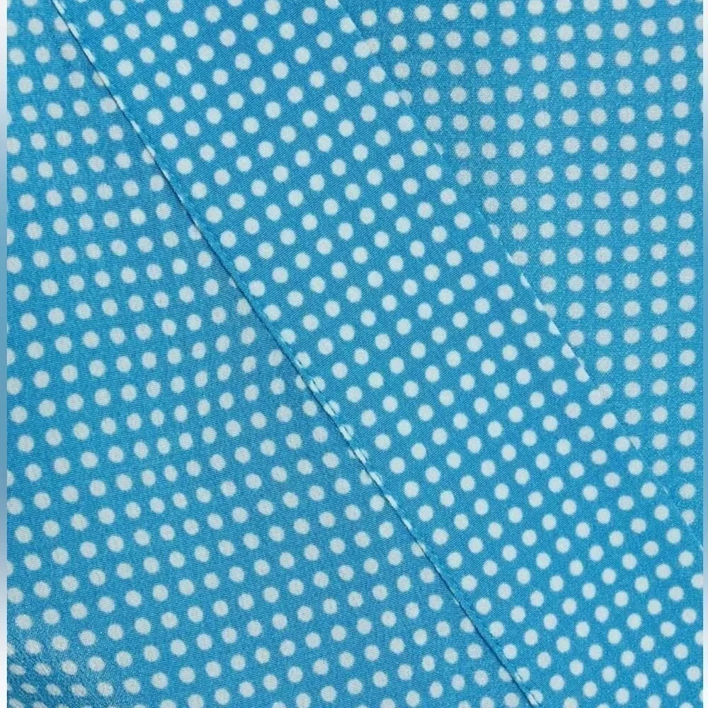 Equipment Maovesa Polka Dot Drop Waist Silk Wrap Dress in Mediterranean Blue New - Image 9