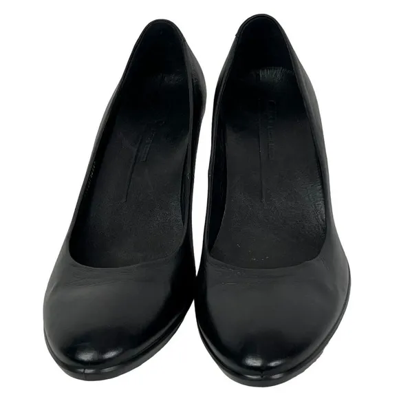ECCO‎ Black Leather Block Heel Pumps Women's Size 40 EU - Image 2