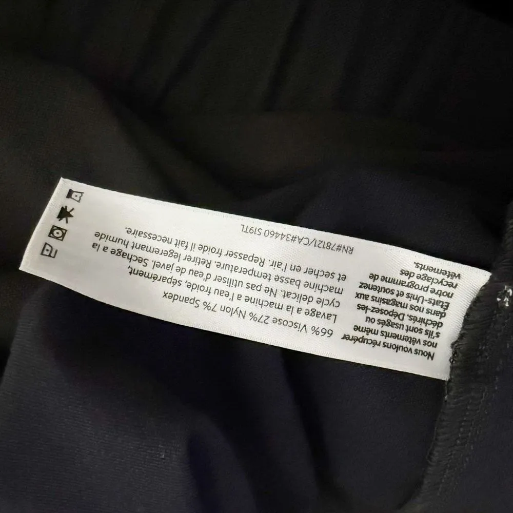 EILEEN FISHER | Black Pull On Ankle Pants Tapered Leg Side Pockets Viscose | XL - Image 8