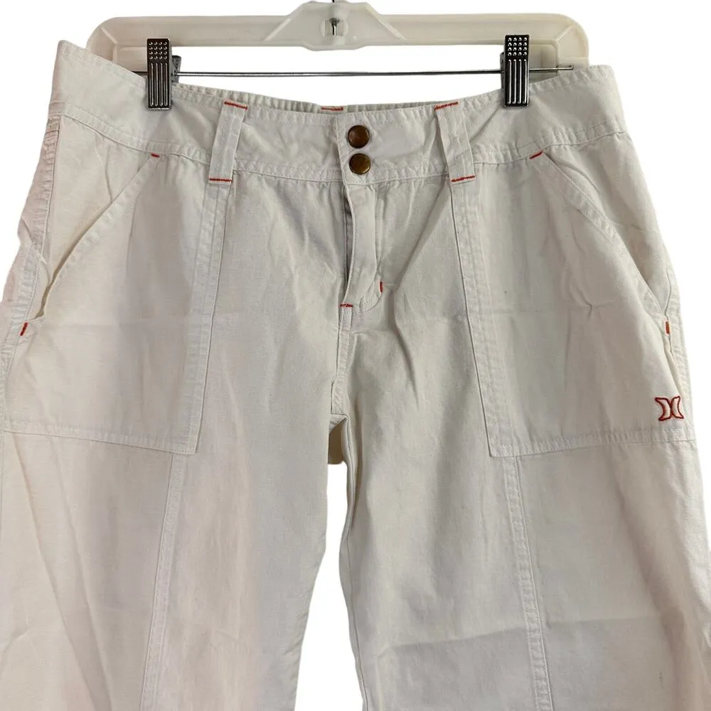 Hurley White Smile Cargo Pants Size 9 - Image 7