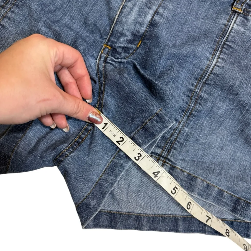 Vintage Y2K Abercrombie Drawstring Jean Shorts - Image 7