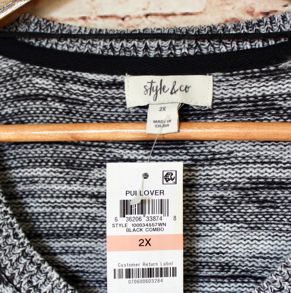 | Heather Gray Oversized Sleeve Sweater - Image 5