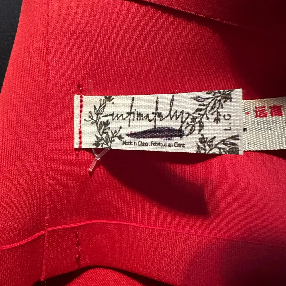 Intimately Free People Notched Lily Scuba Bralette Women’s Size L Red preowned - Image 3