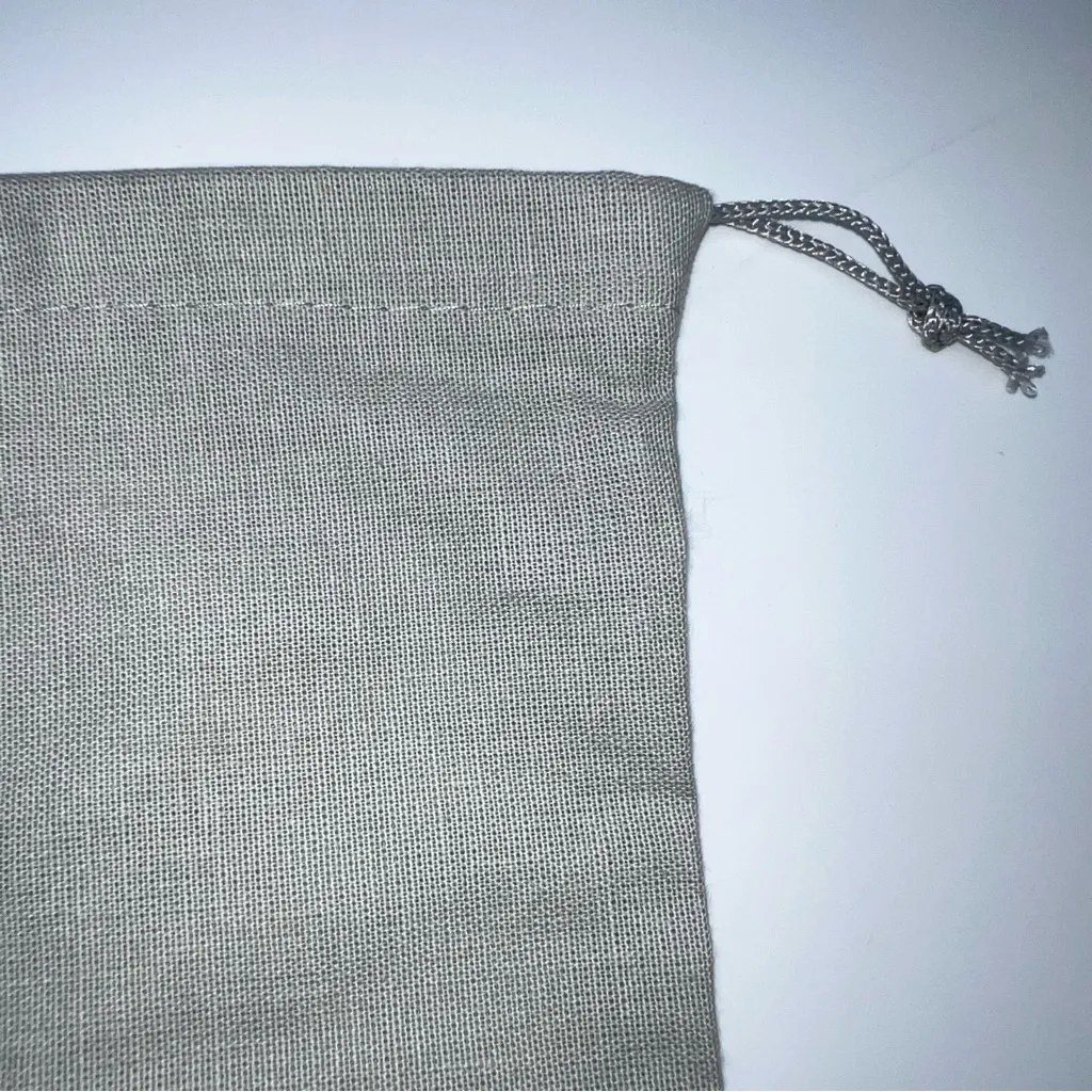 Manolo Blahnik Gray Cotton Drawstring Dust Bag 13.25” X 10.25” - Image 3
