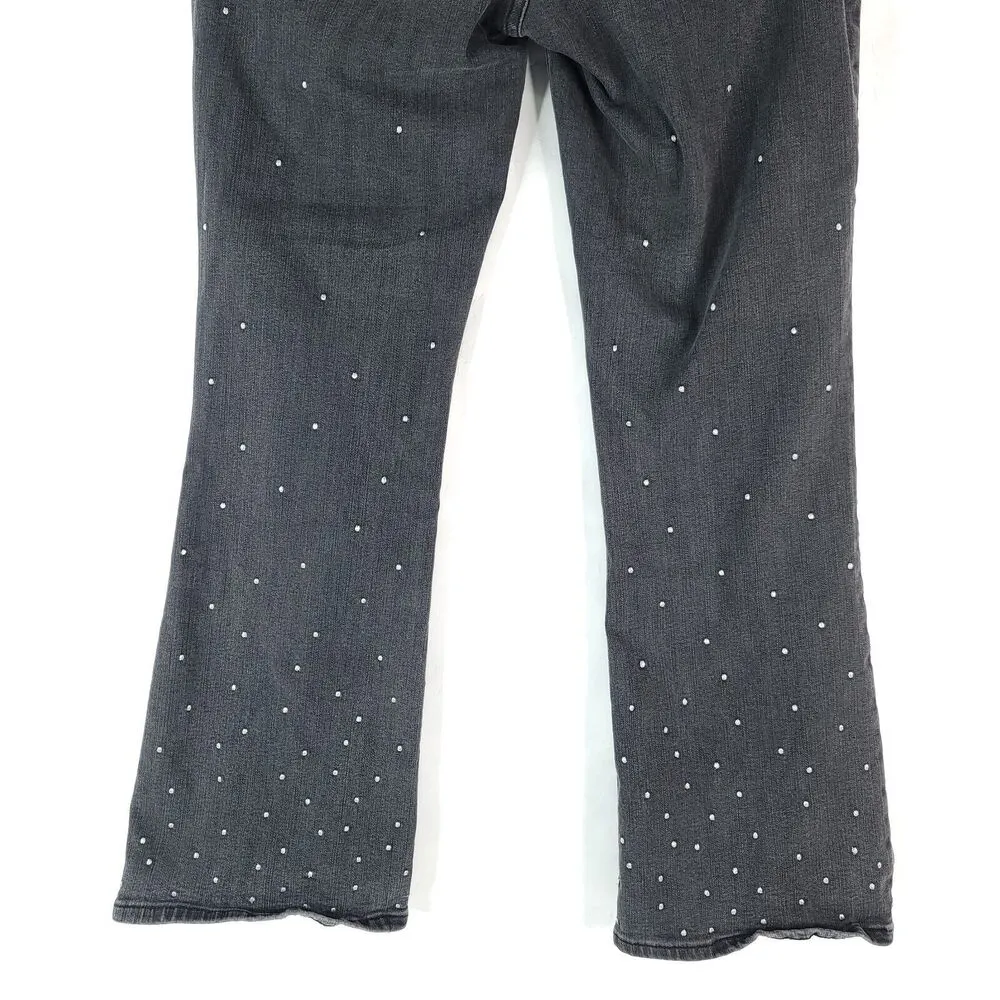 Madewell Jeans Womens 28 Black Scattered Metallic Dot Cali Demi Boot  K2484 - Image 5