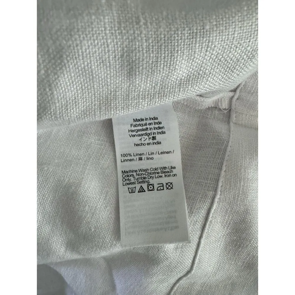 NWT Madewell Embroidered Tank Mini Dress Eyelet White 100% Linen Size 0 - Image 9