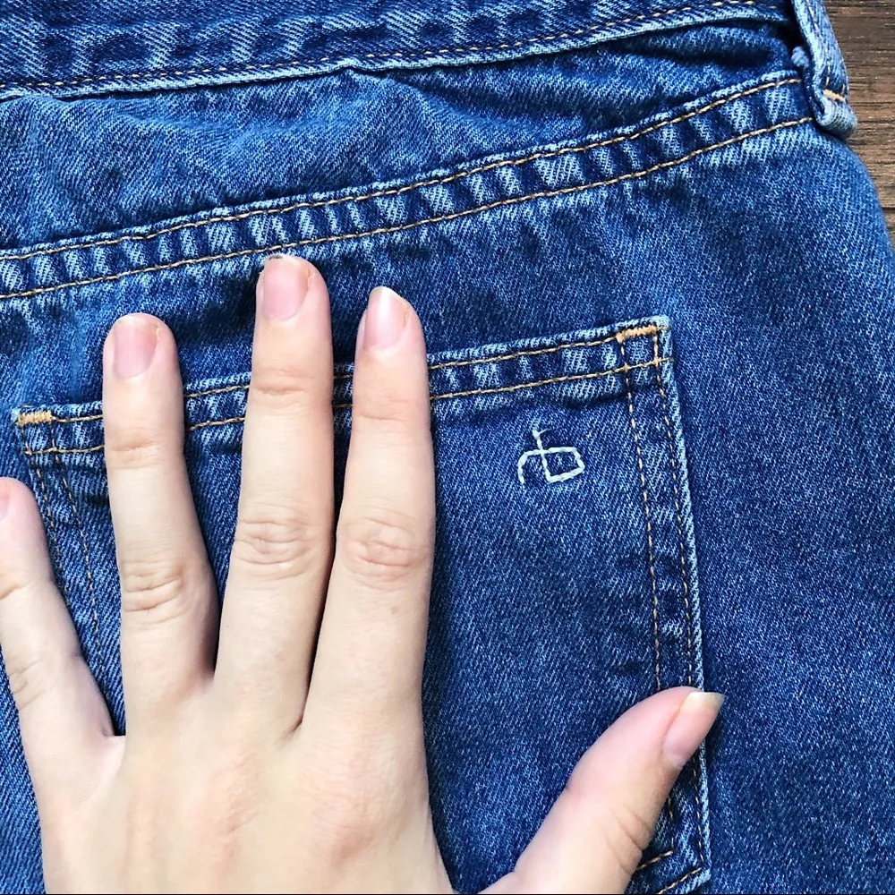 rag & bone • The Cut Off Shorts low rise denim blue jean distressed frayed mini - Image 15