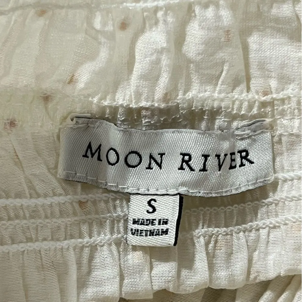 Moon River Anthropologie Smocked Maxi Dress Sz S Tiered Romantic Cottagecore - Image 12