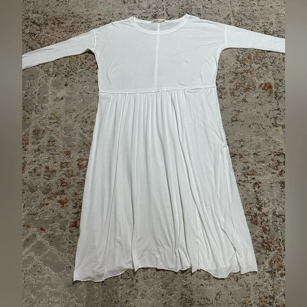 FREE PEOPLE FP beach anytime maxi dress XS white 52% cotton 48% modal - Image 11