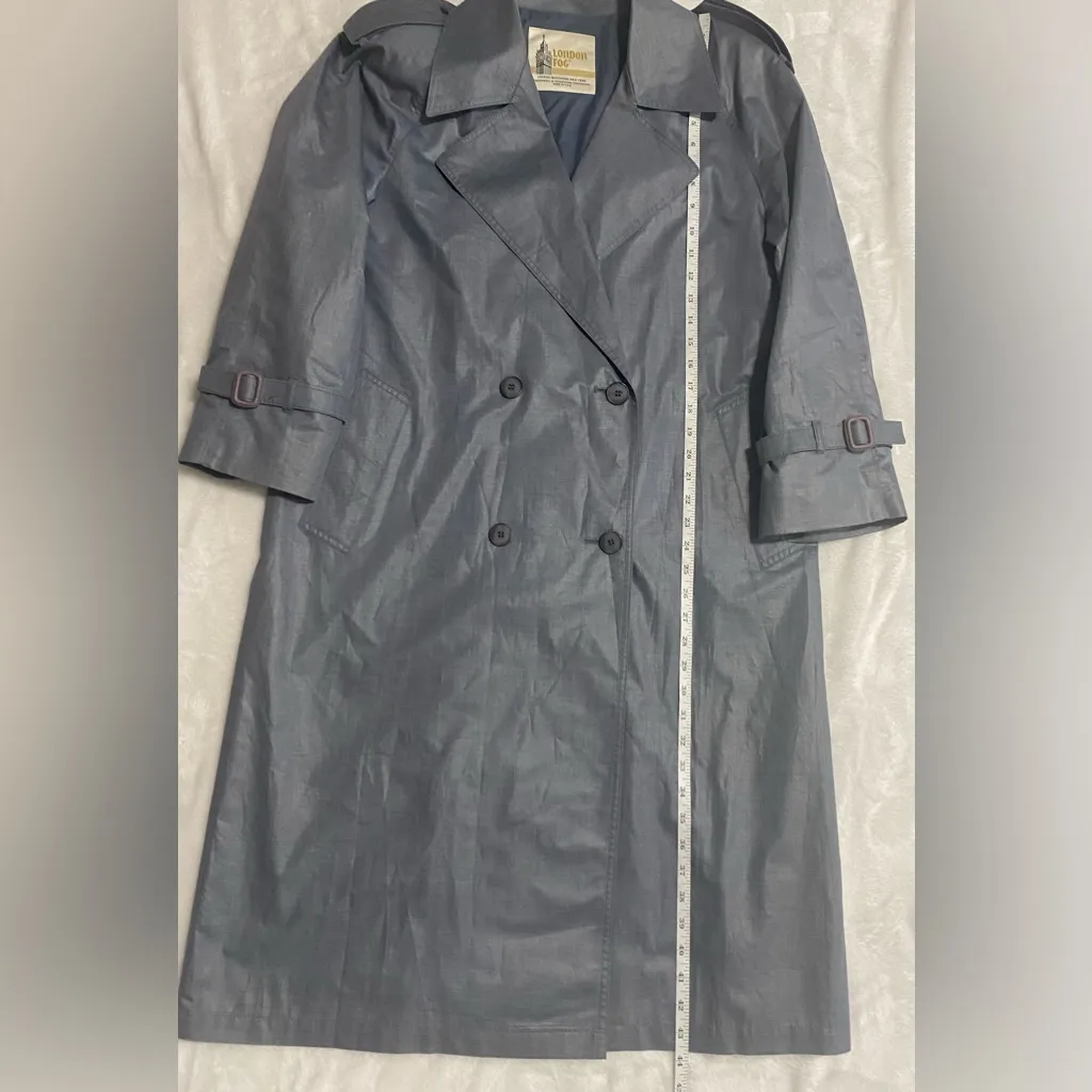 London Fog Women's Blue/Grey Trench Coat - Image 10