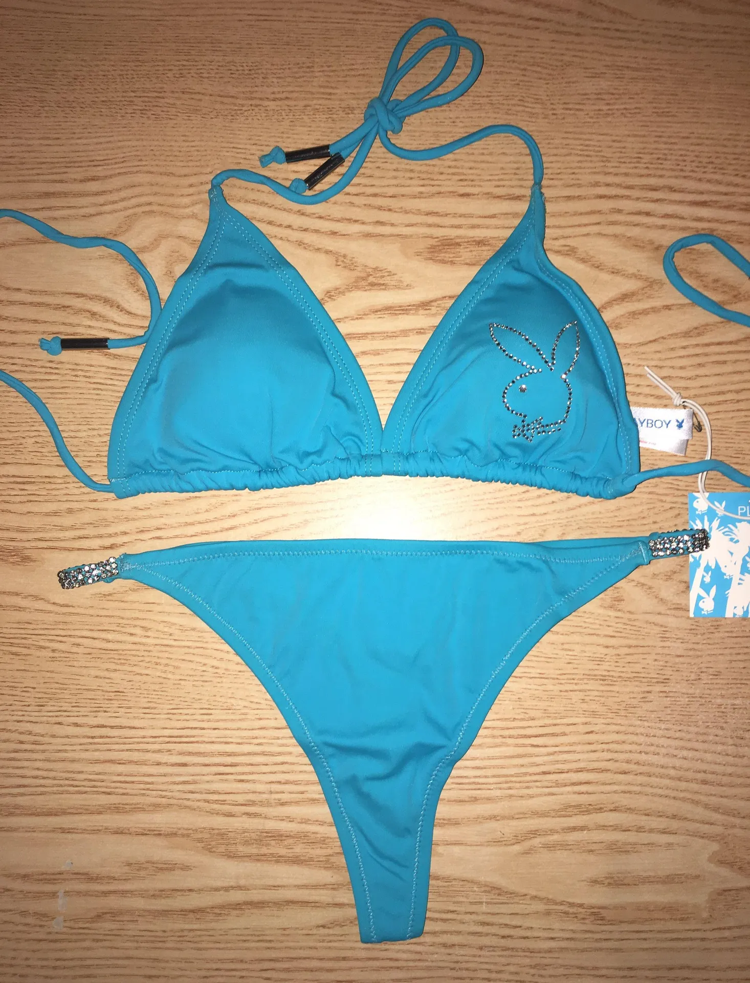 New  Rhinestones Thong Swimsuit Bikini Medium/Large - Image 4