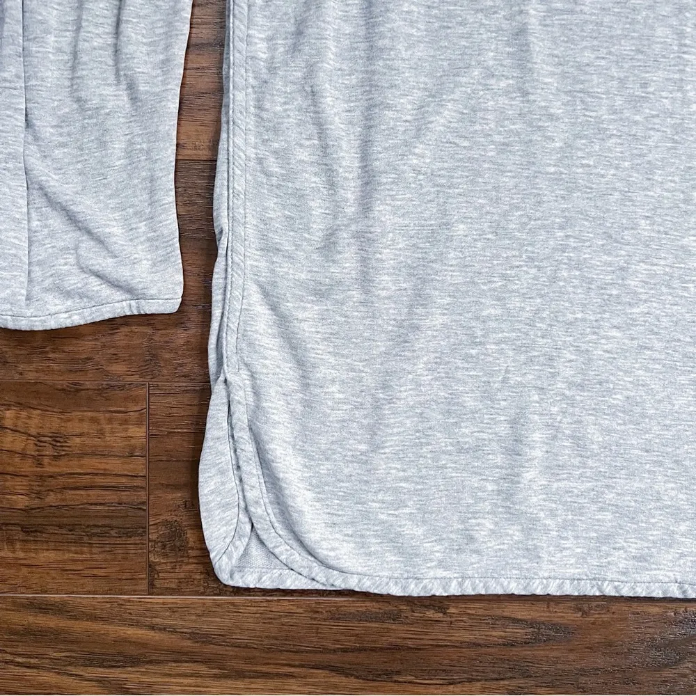 Eileen Fisher • Tencel Bateau Neck Top heather grey Stretch Terry tunic boat - Image 4