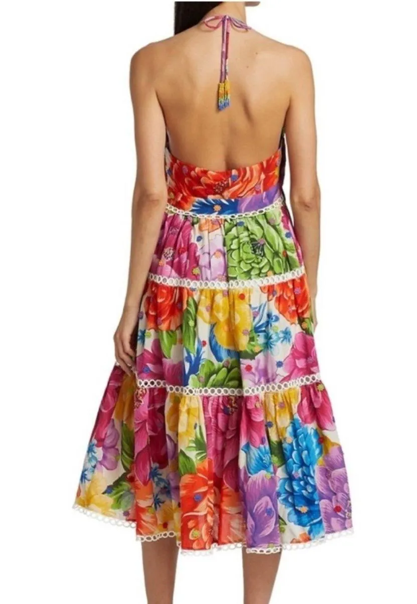 Rainbow Chita Halter Midi Dress - Image 2