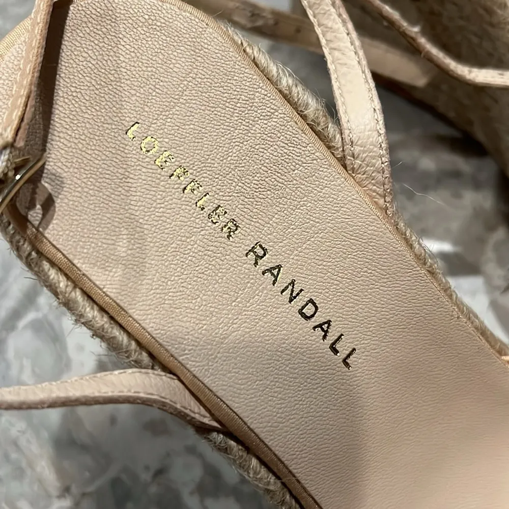Loeffler Randall Peri Espadrille Wedge Sandals, Tan Size 41/11 New in Box $325 - Image 10