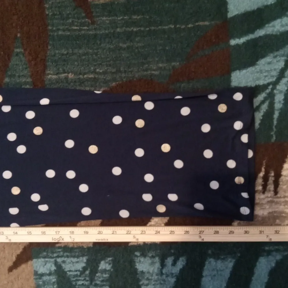 Soma Intimates Lounge Pants Navy Blue Polka Dots Elastic Wzist Pockets Size Smal - Image 7