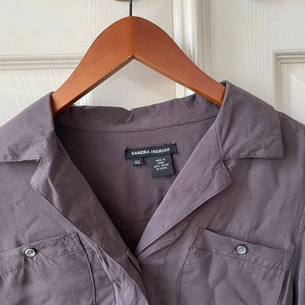 Sandra ingrish brown long sleeved blouse Size XS - Image 3