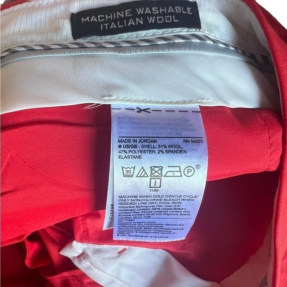 Banana Republic Red‎ Straight Leg Dress Pants Trousers Career Workwear - Image 4