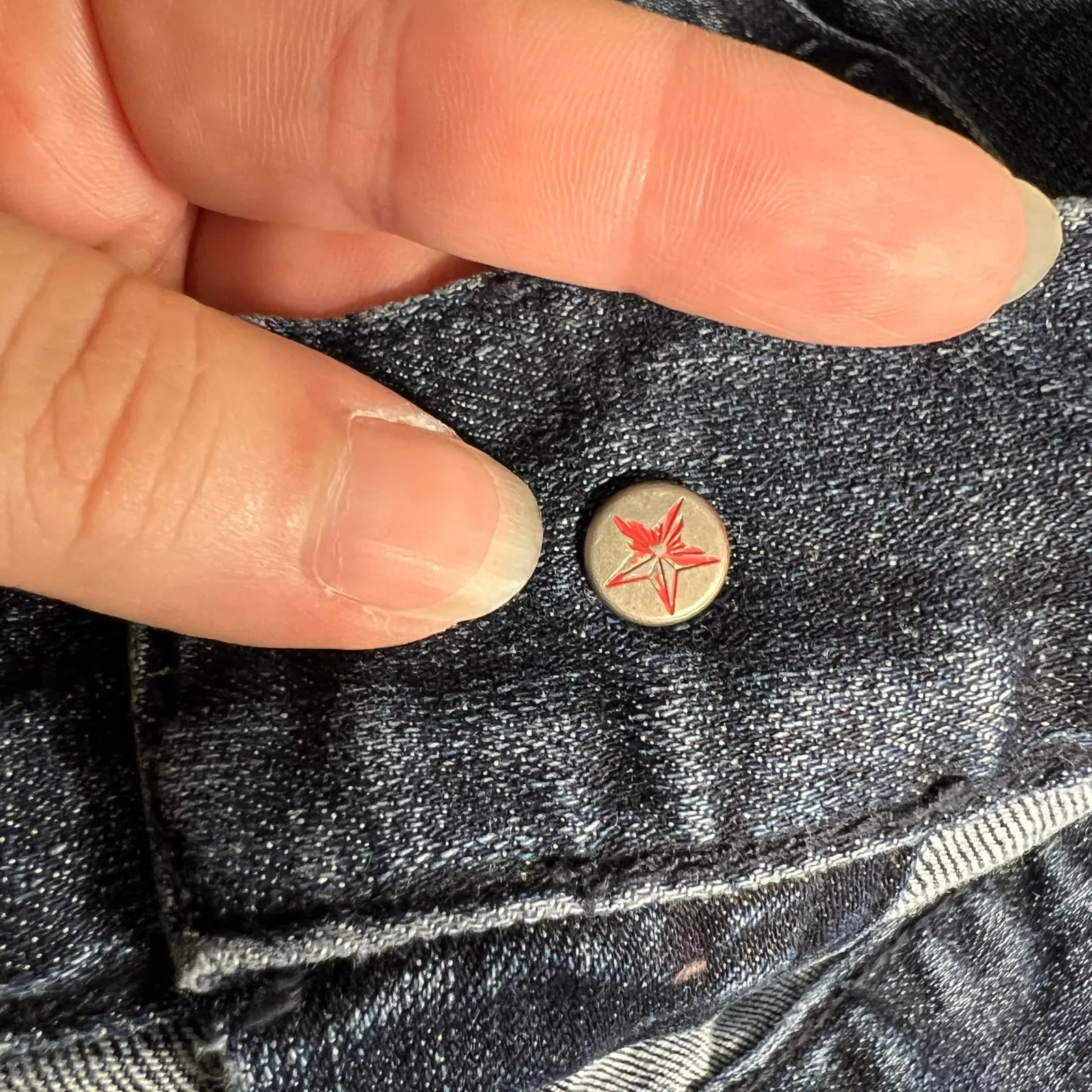 Peoples Liberation Womens Denim Blue Jean Jacket Dark Wash Short Length Medium - Image 12