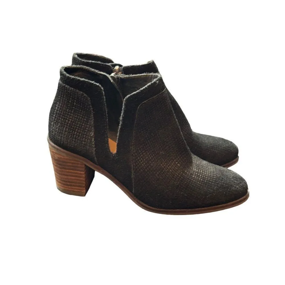 Lucky Brand LP-Ponic Women's Black Leather Ankle Boots Size 7.5 With Side Zipper - Image 7