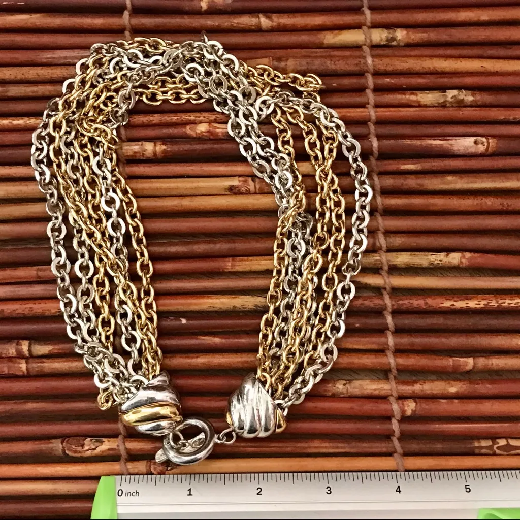 Givenchy Choker Multi strand Chain Necklace - Image 7