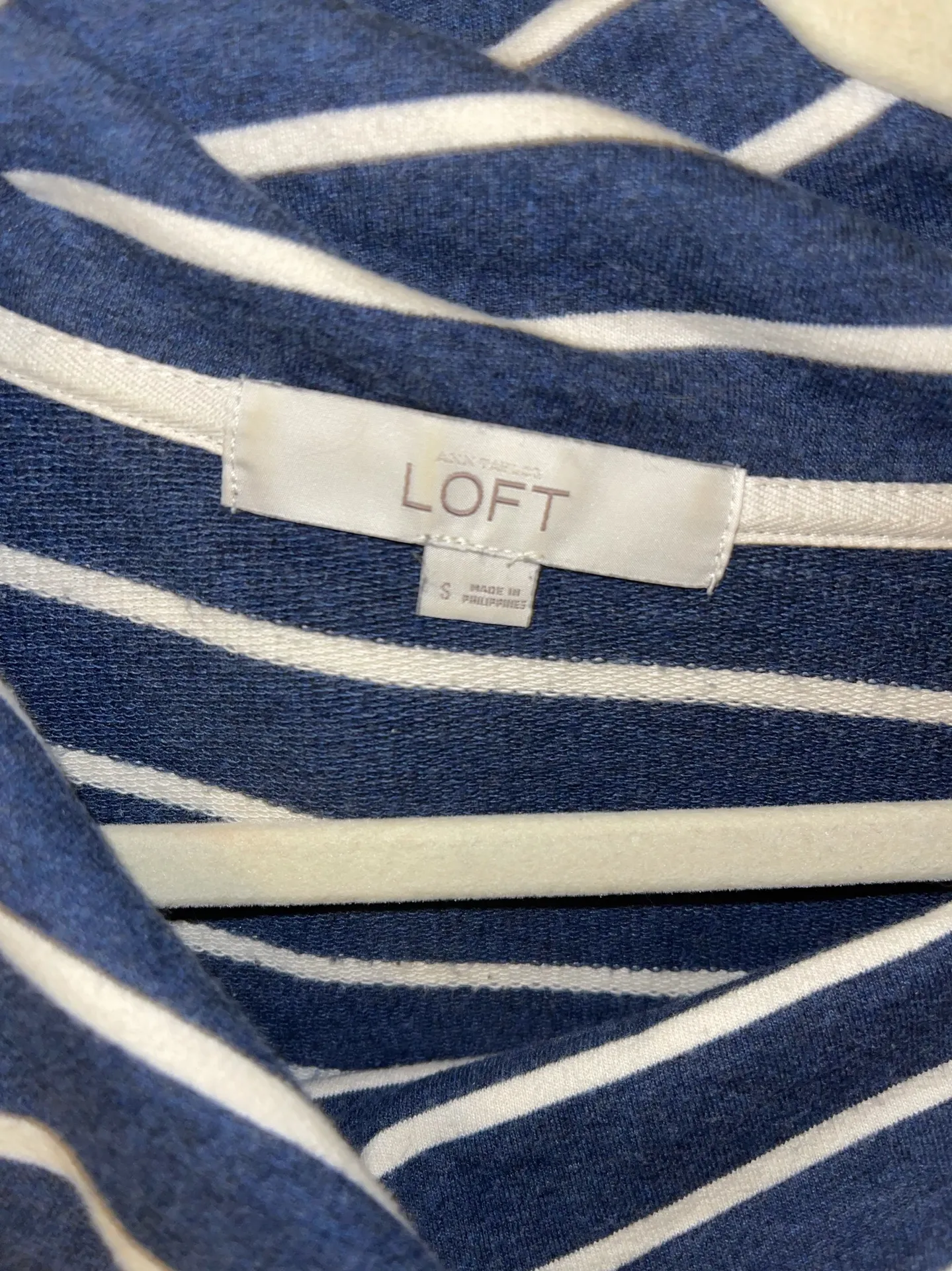 Loft Navy And White Cowel Neck Sweatshirt - Image 5