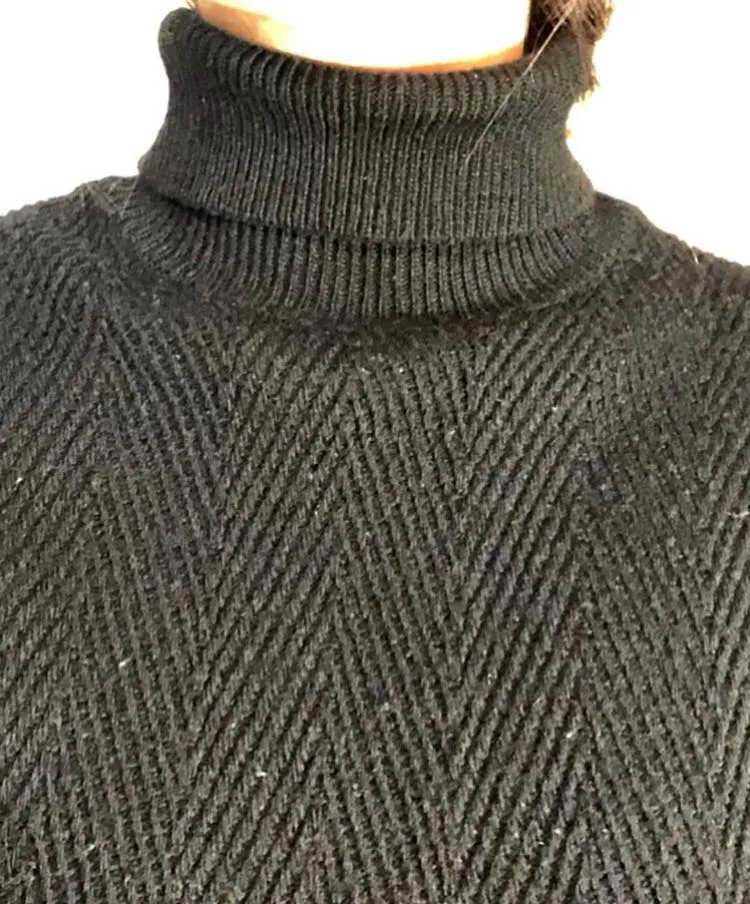 Banana Republic black turtleneck sweater - Image 4