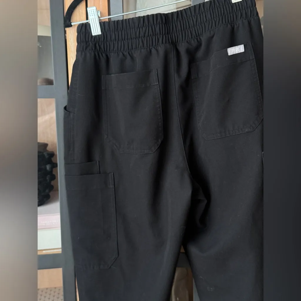 FIGS Scrubs High Waisted Yola Skinny Pants joggers petite short pockets zipper - Image 7