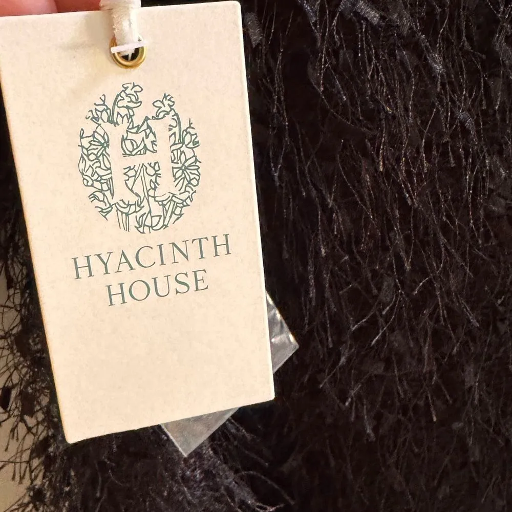 Hyacinth House Tuckernuck BLACK TEXTURED HAZEL BLOUSE NWT XS - Image 7