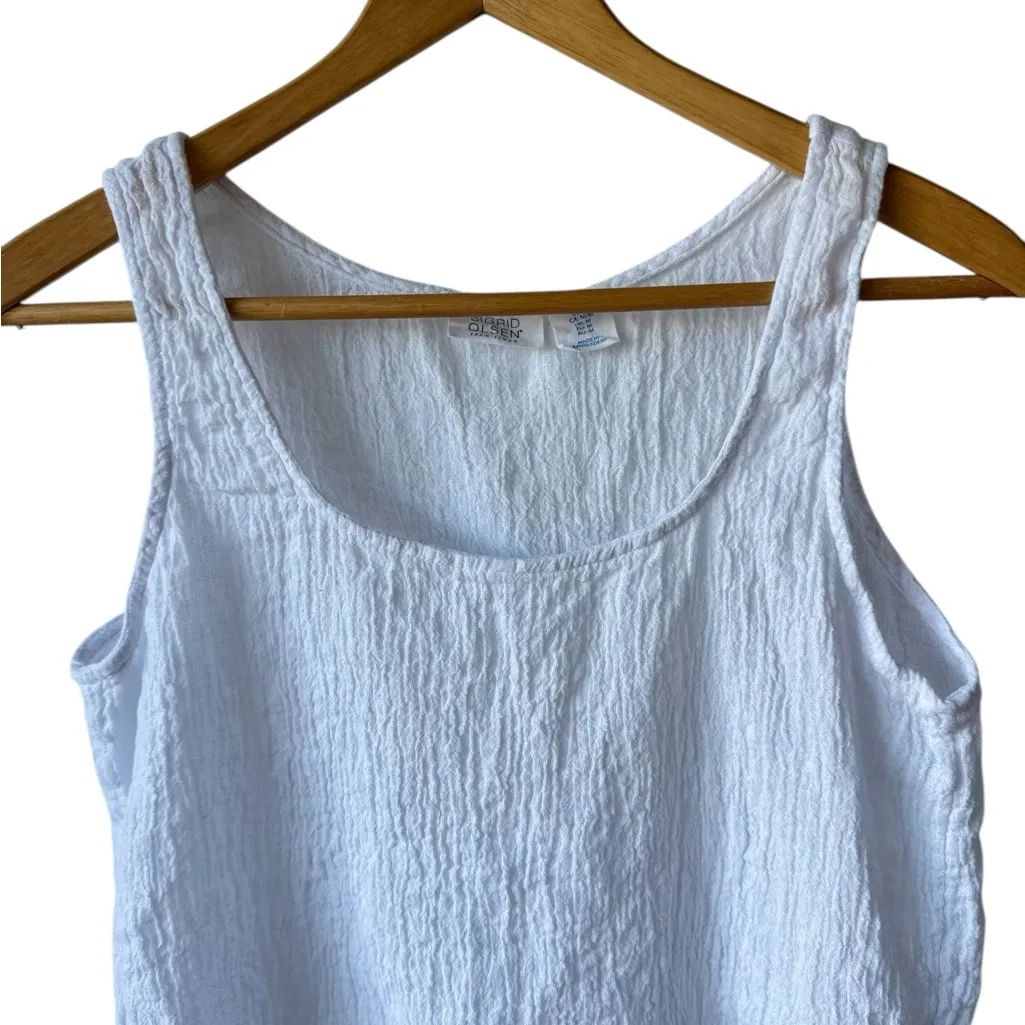 Sigrid Olsen 100% Linen Tank Top M - Image 3