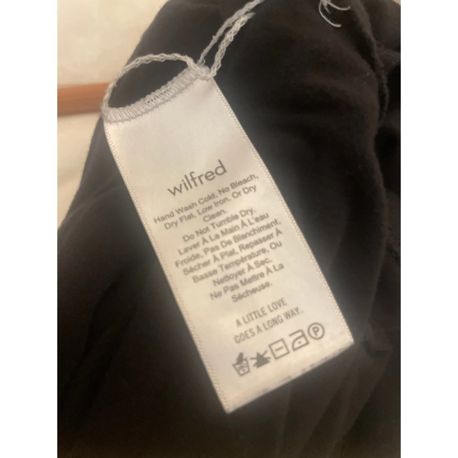 Aritzia WILFRED Assonance Midi Dress Pockets MINIMALIST CASUAL Size M Black - Image 5