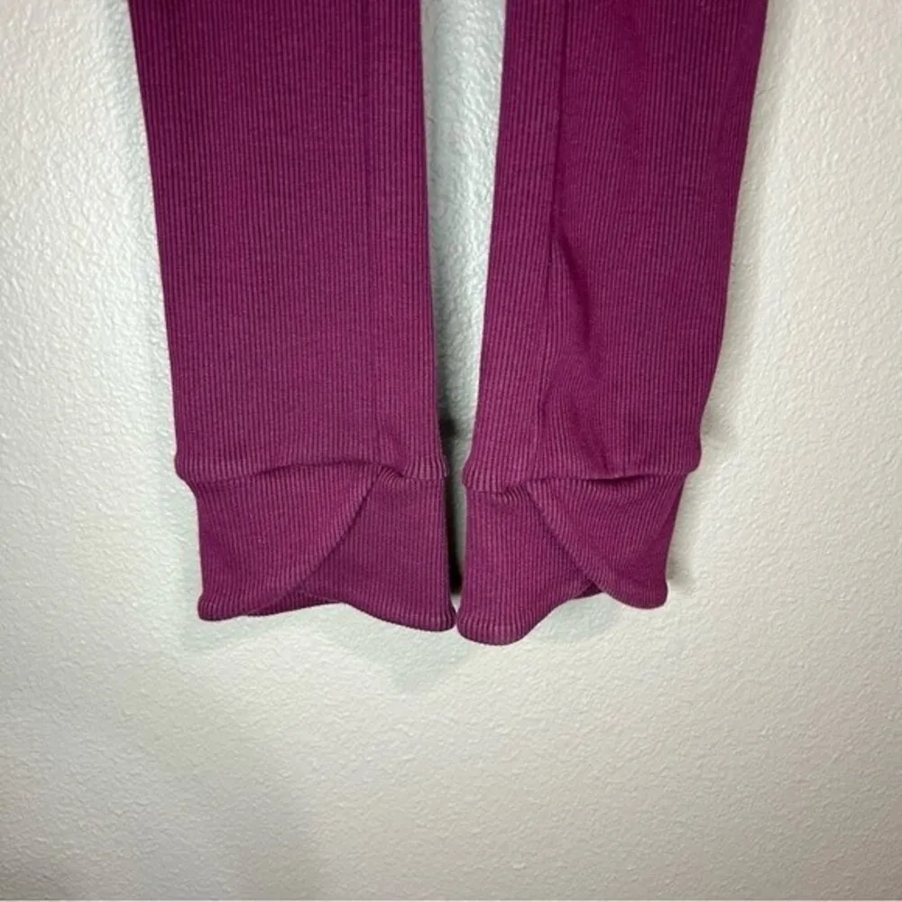 Gymshark Slounge Ribbon Bottoms ribbed athletic leggings women's size small - Image 5