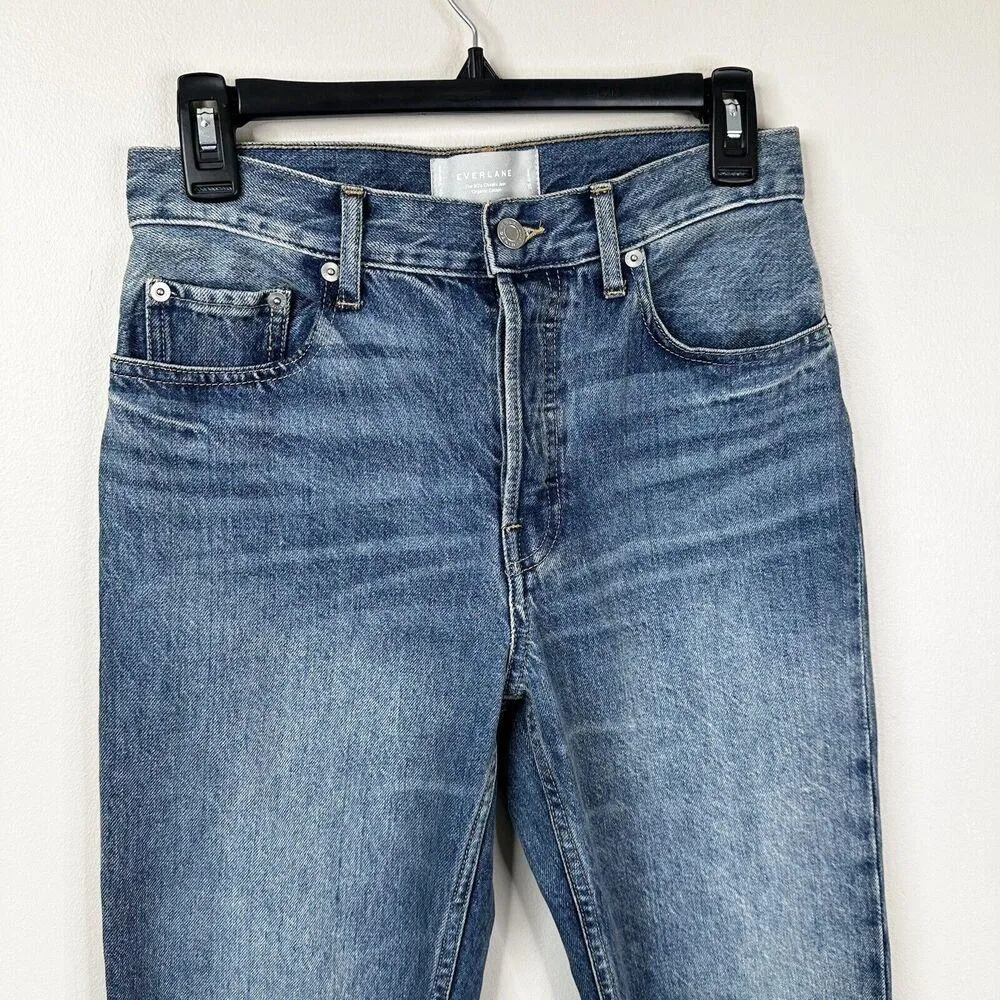 Everlane The 90s Cheeky Ankle Blue Jeans 25 Denim Button Fly Organic Cotton - Image 3