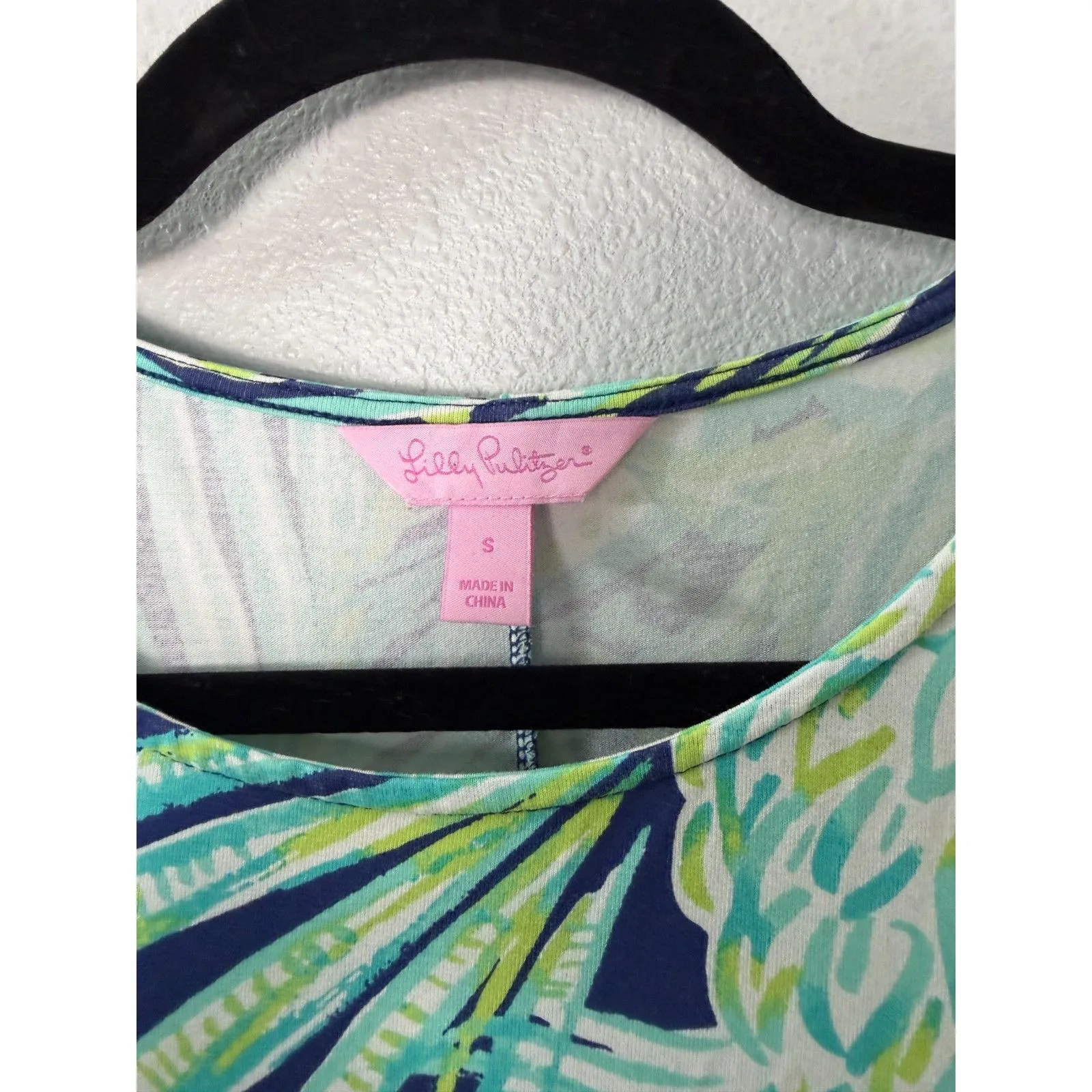 Lilly Pulitzer Ophelia A Line Dress Blue Green Party Like a Flock Size Small - Image 7