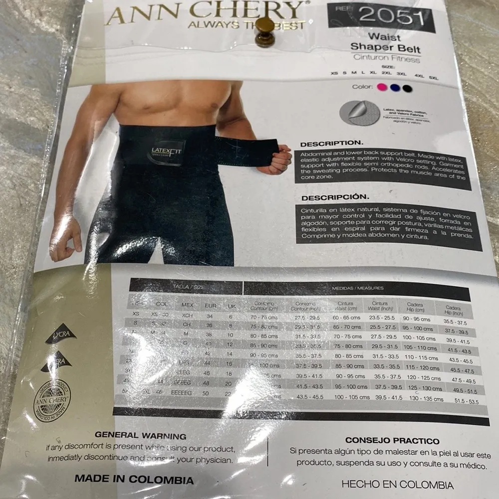 Waist Trainer Belt Blue Size M - Image 7