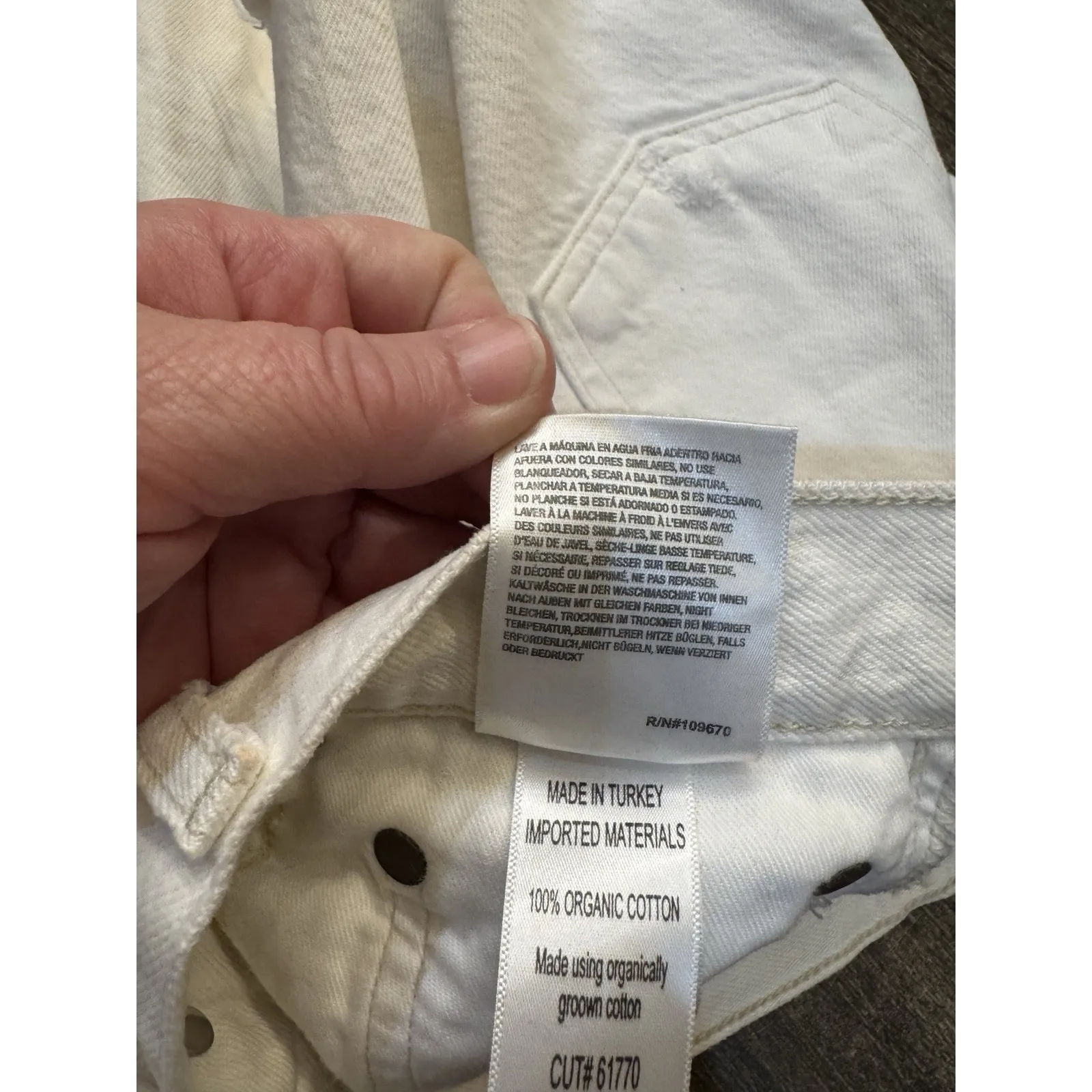 Agolde Parker Long Shorts Loose Fit Panna Organic Cotton Womens‎ Size 24 - Image 12