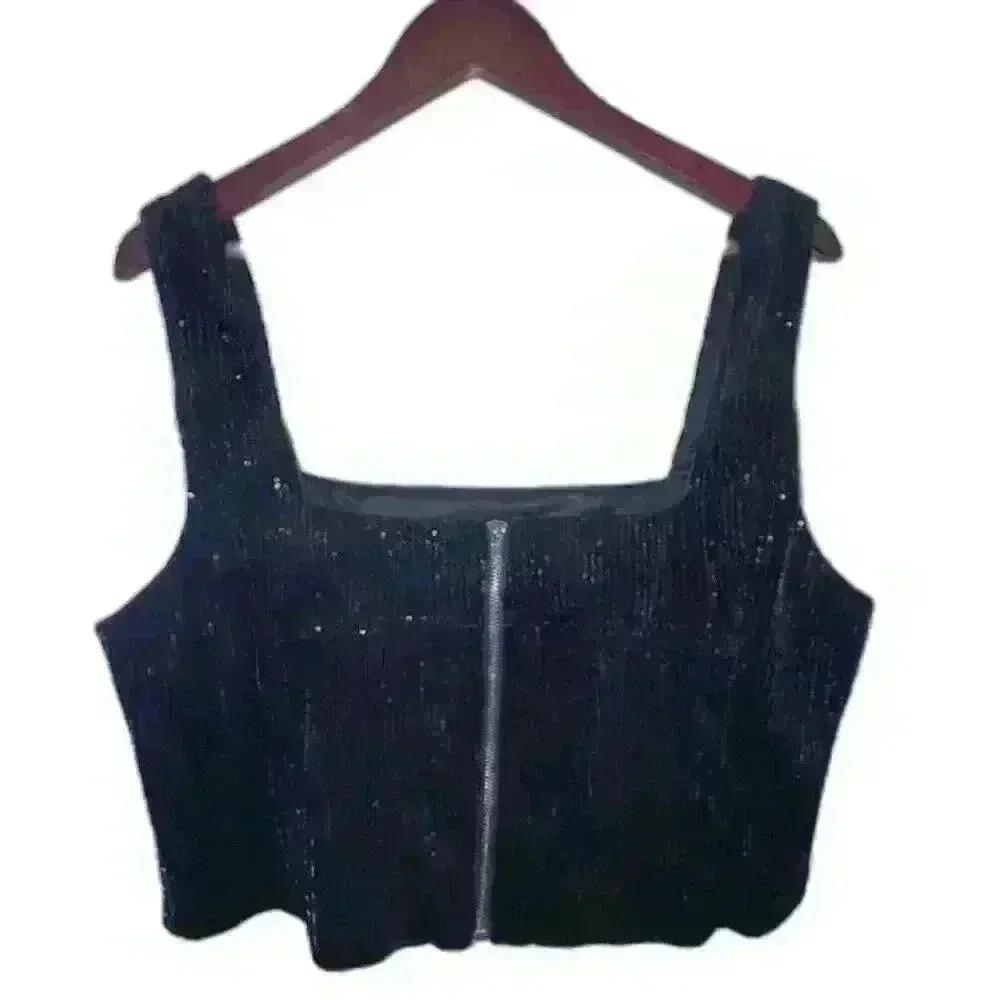 Boutique White Birch NWT Sparkle Crop Top Woman's Plus Size 1X - Image 5