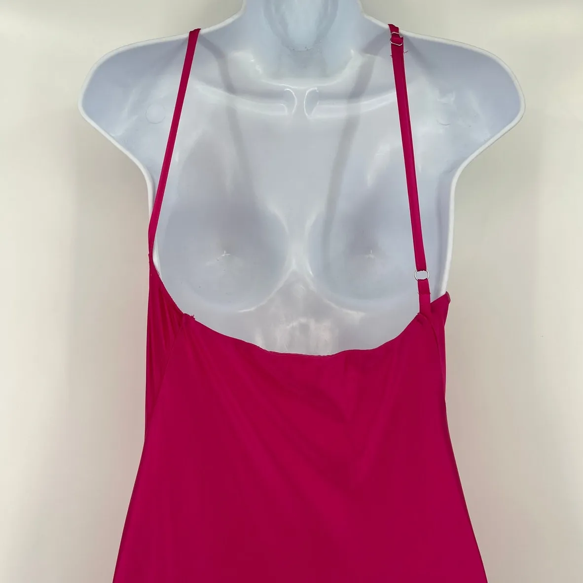 Y2K Satin Assymetric Halter Evening Dress Sz S Ruched Drape Maxi Coquette Prom - Image 7