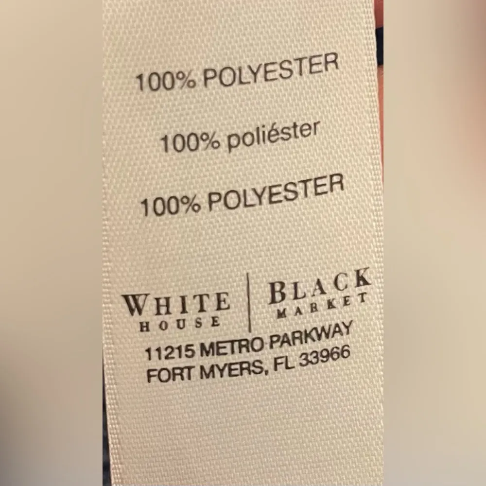 White House Black Market- Button Front‎ Tunic Sleeveless Blouse Blue Size S - Image 4