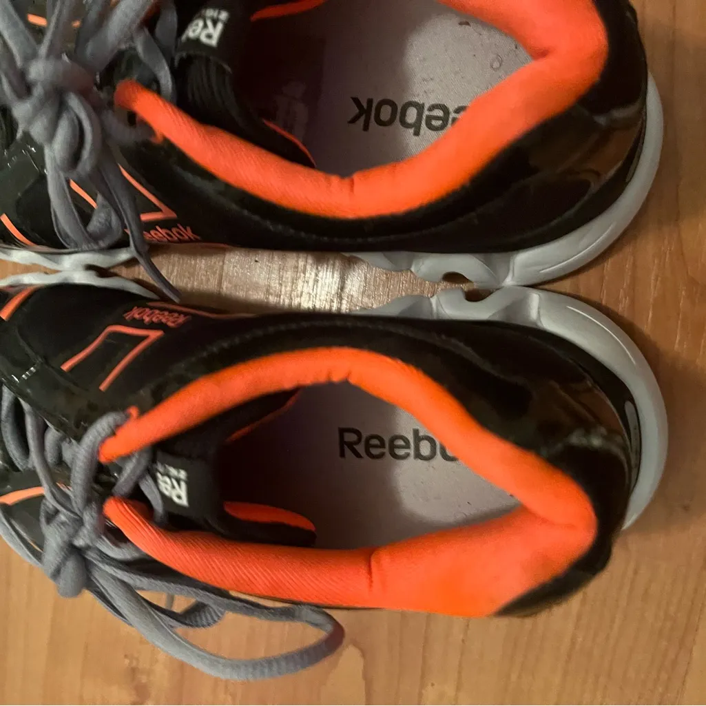 Reebok ZigLite Women's Shoes Lace Up Size 9 Athletic Sneakers Black Orange - Image 3