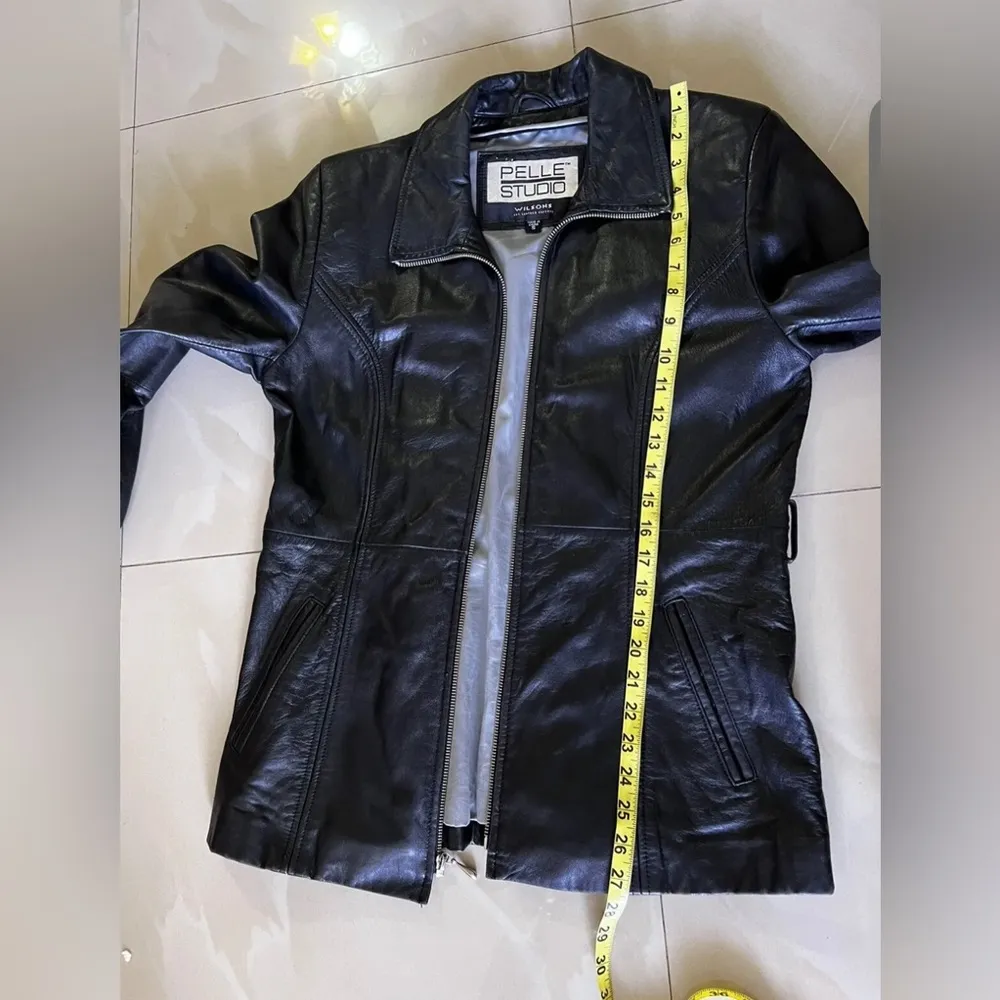 wilson's leather Wilson’s the Leather Experts Pelle Studio Collared Leather Jacket - Image 14